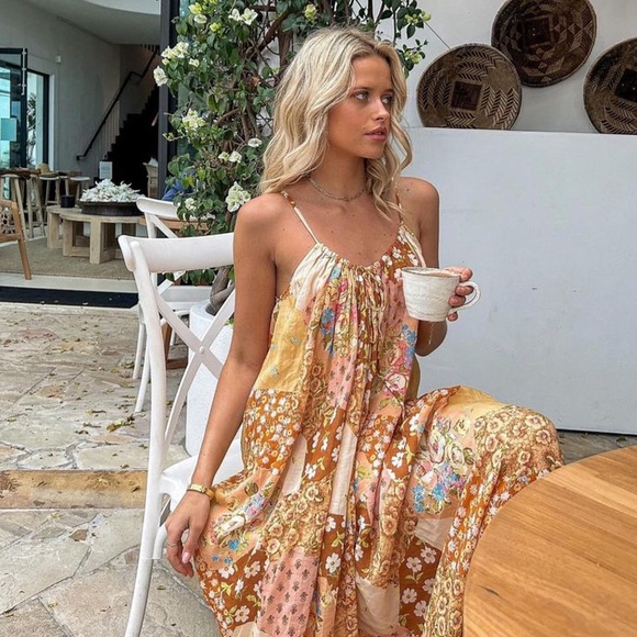 ✨SALE✨NWT Spell & The Gypsy Freda Strappy Maxi Dress Size Large - Picture 6 of 16